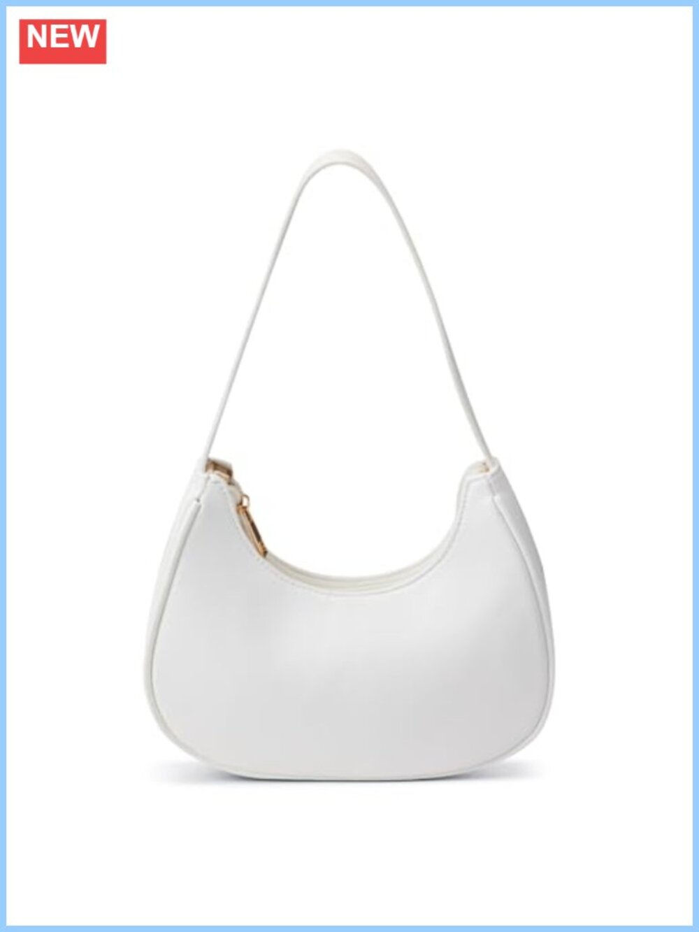 PU Leather Hobo Shoulder Bag Mini Clutch Purse Zipper Everyday